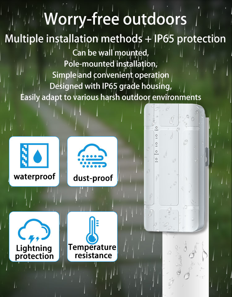 300Mbps 4G Outdoor Router DC 12V Power Supply 4g Lan Router With Sim Slot