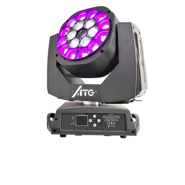 ATG 4in1 19pcs*15w Big Bee Eyes 400w Bar Lights Ip20 Moving Head LED Beam Wash