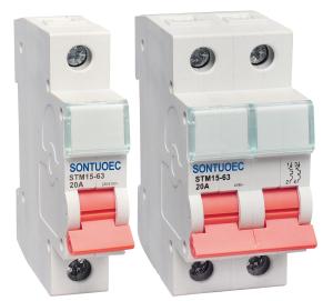 China 1amp circuit breaker Super Mini MCB din rail miniature circuit breaker 6ka with Transparent Cover on sale