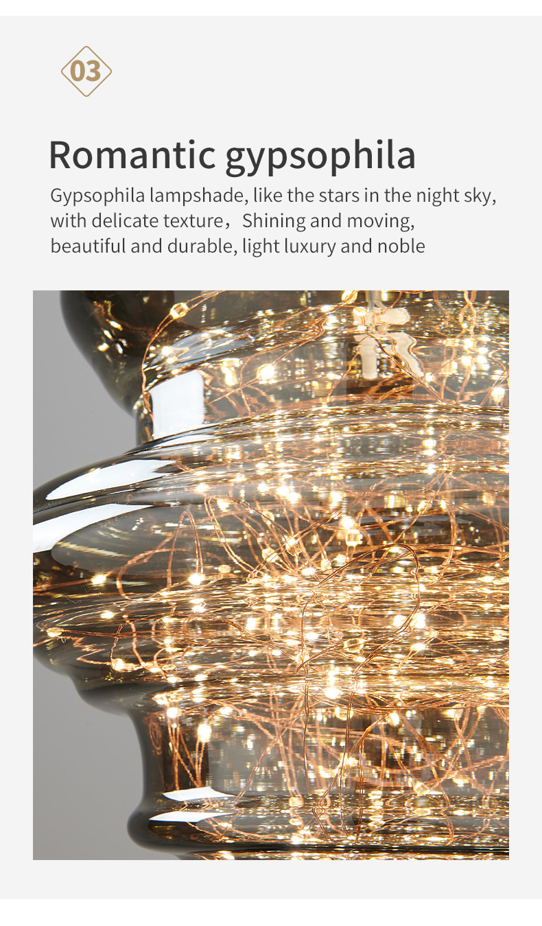 Nordic Full Copper Lamp Luxury Post-modern Crystal Chandelier(WH-AP-554)