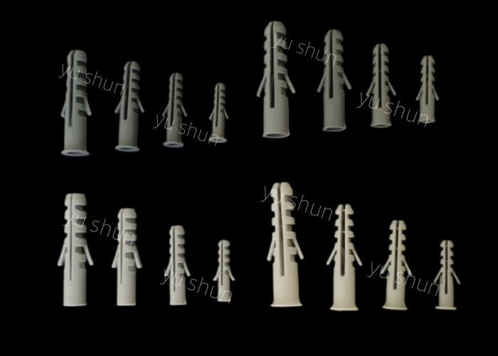 Asymmetric PP PE Plastic Plasterboard Wall Plugs Screws 50mm