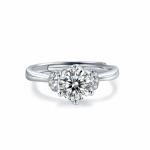 Eternity 925 Silver 2 Carat Moissanite Solitaire Ring Princess Cut Gold Plated