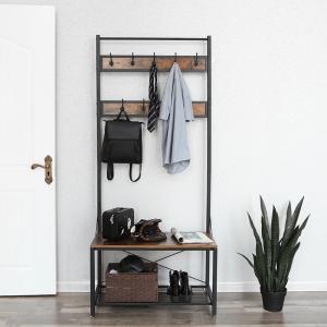 Quality Hallway Coat Rack with Bench, Vintage Coat Stand with Shoe Bench for Sale, UHSR42BX wholesale