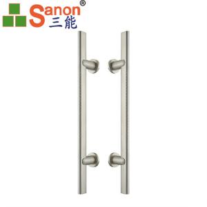 Quality Commercial Glass Door Stainless Steel Pull Handle H Type Satin Finished wholesale