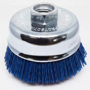 Quality Non - Sparking Filament Nylon Abrasive Cup Brush , Blue Nylon Cup Brush wholesale
