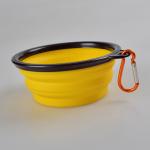Colorful Lightweight Collapsible Silicone Dog Bowl For Outdoor Training Puppy