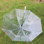 EVA Long Handle Rain Sun Clear Plastic Dome Umbrella Rainproof Wedding Photo