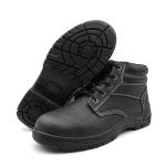 Middle Cut Cow Leather Safety Boots Black Safety Shoes S3 Standard