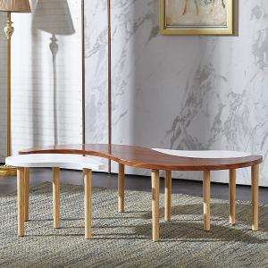 Quality Detachable Solid Wood Coffee Tables E1 MDF With Stitching Design wholesale