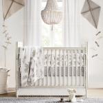 Weathered White wood beads chandelier lighting Pendant bedroom white chandelier