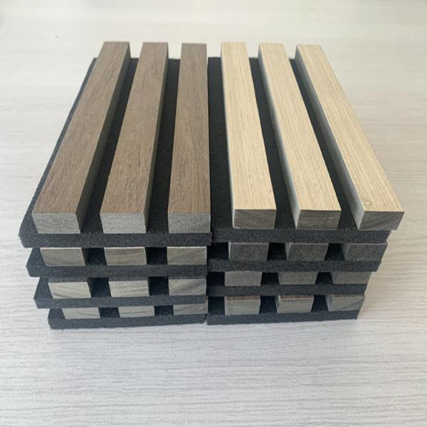 Wood Grain Surface Sustainable Acoustic Sound Panels Polyester Felt For Home