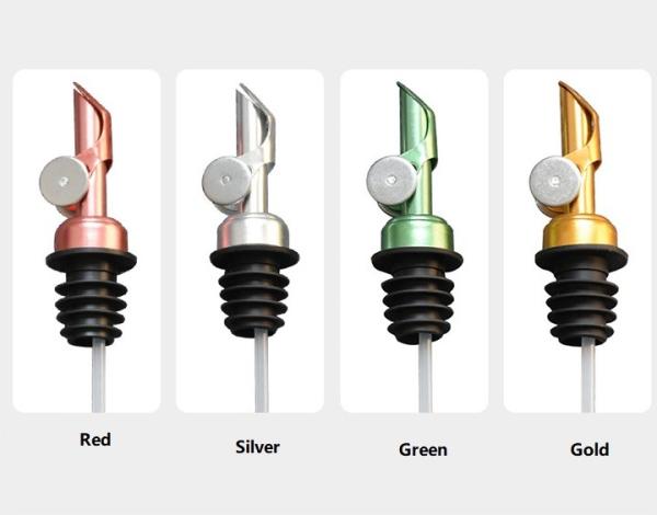 2022 Amazon Hot Sell 12cm Weighted Oil Pourer, 4 Colors Available Siver/Gold/Red