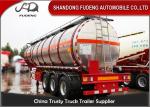 Steel Asphalt Fuel Tanker Semi Trailer Automatic Air Brakes 30 - 70 Cubic