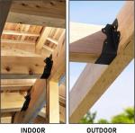 2x4 Joist Hangers Hurricane Ties for Rafters Tie Brackets Black Powder Coating