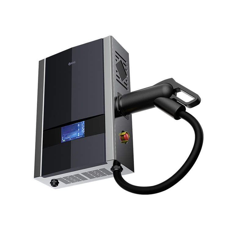 220Vac Input Voltage Portable CCS EV 200-750V Mobile 7Kw Dc Charger Station with Wall Hanging and Connectors CHAdeMO CCS
