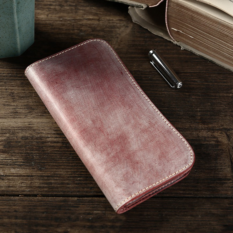 Simple and Stylish Retro Matt Wax Leather Wallet for Men in Japanese Style