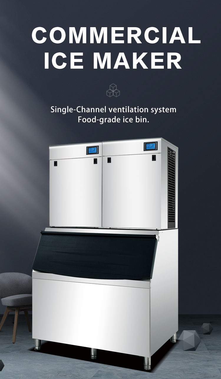 R404a Automatic Ice Making Machine 800kg 220v Industrial Ice Maker