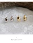 Lanciashow 925 Sterling Silver Jewelry High Polished Teardrop Earrings Stud