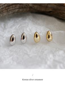 Quality Lanciashow 925 Sterling Silver Jewelry High Polished Teardrop Earrings Stud wholesale