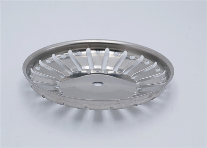 Polished Kitchen Sink Strainer Set Replacement Outlet OD 84mm Anti - Oil