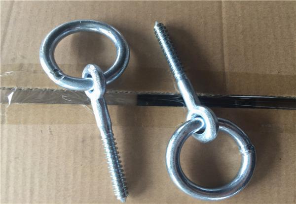 Zinc Plated Fasteners Forged Eye Bolts / Eye Bolt With Ring Wood Thread Lag