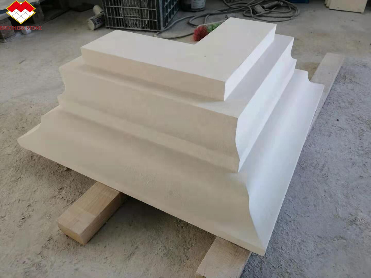 Customized Luxury Marble Staircase Handrail Column for Villa Style Interior Design
