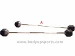 Hexagonal Weight Lifting Barbell With Straight Curl Bar 47inch Length