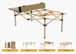 Outdoor Furniture Camping Collapsible Picnic Roll Up Table Portable Folding