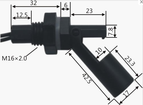 Horizontal install micro mini liquid water magnetic float level switch sensor 12V 24V