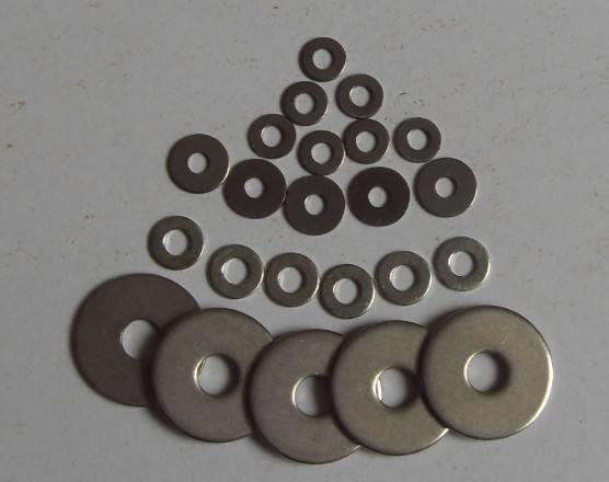Electrogalvanizing Flat Metal Washers Carbon Steel Yellow / White Zinc Plated M3