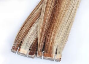 Quality Straight Tape In Human Hair Extensions , Double Dawn Dark Brown Tape In Hair Extensions wholesale
