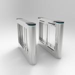 Pedestrian Swing Barrier Turnstile SUS304 Stainless Steel With RFID Reader