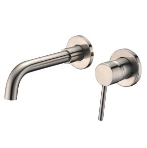 Quality OEM ODM Brushed Nickel Concealed Faucet Wall Mount Bathroom Basin Faucet wholesale