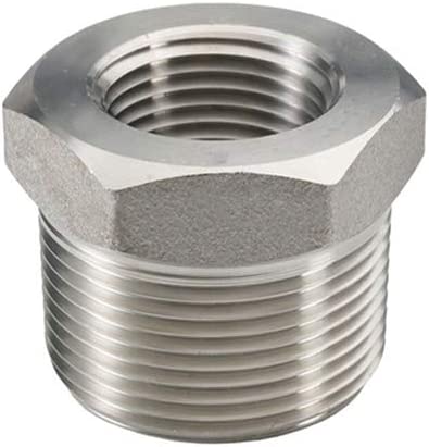 Stainless Steel Reducer Hex Bushing 1"-8" Male NPT to 3/4" Female NPT Cast Pipe Adapter Fitting
