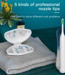 Combo Electric Toothbrush IPX4 Countertop Water Flosser Teeth Whitening 600ml