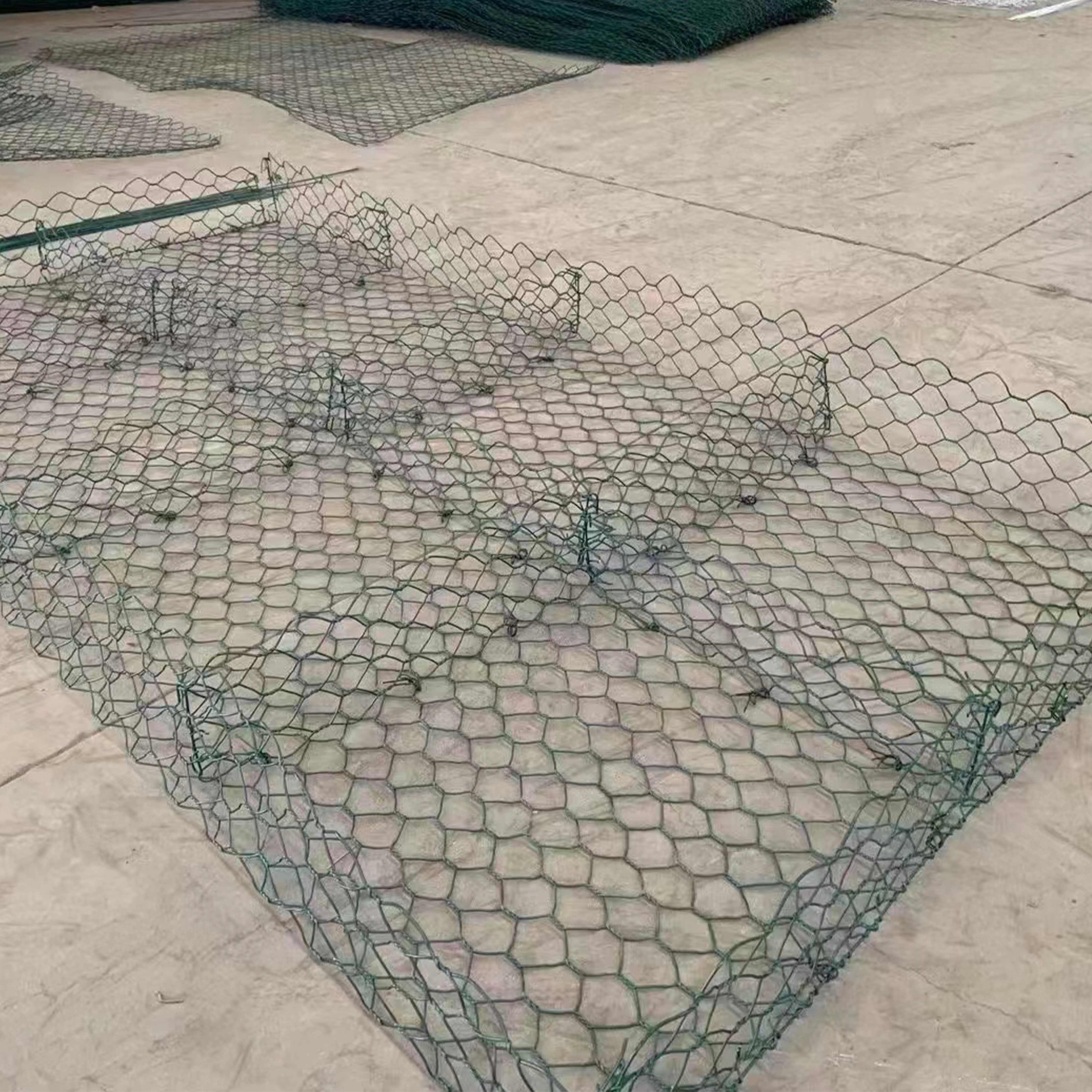 Hexagonal Hole Woven Gabion Mattress Galvanized Stone Cage For Riverbank Protection Erosion Control