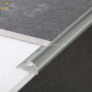 Quality Round Open Shape Edge Metal Tile Trim Aluminum Polish Champagne Color wholesale