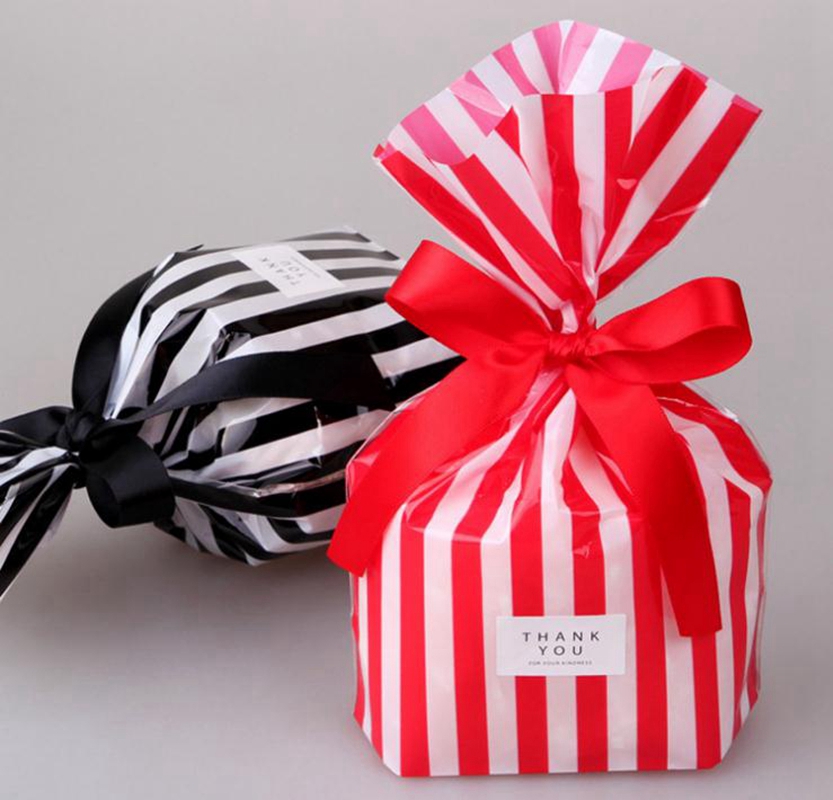 Germ Proof Colorful Cello Treat Bags Recyclable With Twist Ties