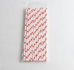 Black Stripe Jumbo Paper Straws Eco Friendly and Disposable for Bubble Tea