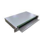 Black 24-48 Slding Type Rack Mount Fiber Optic Patch Panel For Network Cabling
