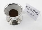 Food Grade Stainless Steel Coffee Dripper With Holder , Silver Color