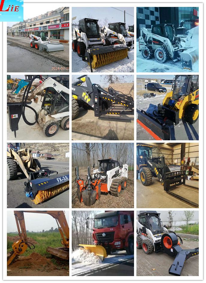 Household Machinery Wheel Backhoe Mini Skid Steer Loader for Push Snow Small Machine