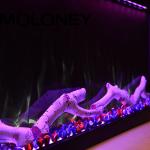 75inch Insert Electric Fireplace Fake Charcoal Remote Control Tilted Removable