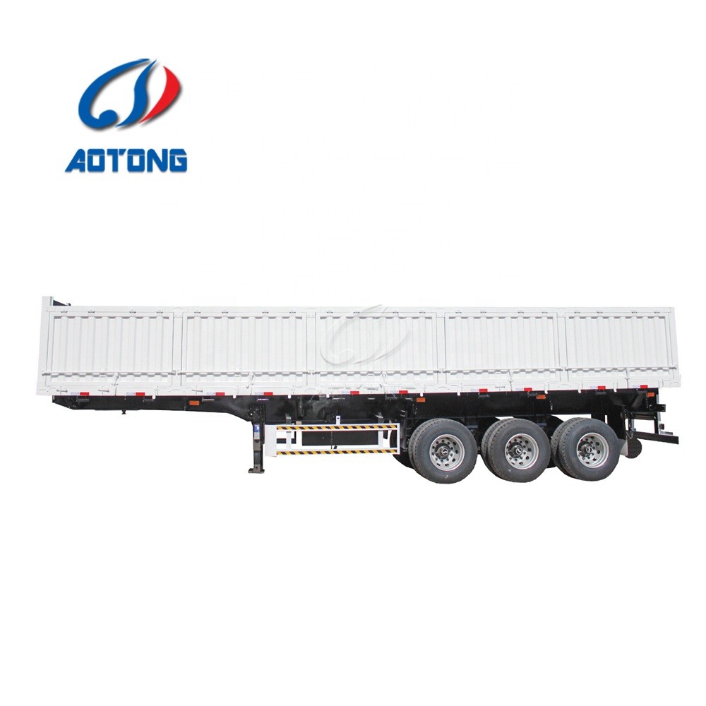 Standard Landing Gear 60 Cubic Meter Hydraulic Side Tractor Tipper Dump Semi Trailer