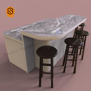 Quality Antibacterial Solid Surface Bar Counter Artificial Stone Marble Small Bar Counter wholesale