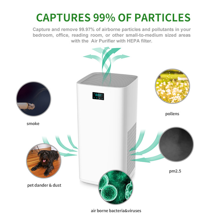 Household Smart Odor Stop Air Purifier For Air Pollution Formaldehyde PM2.5