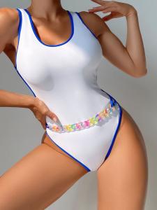 Quality High Elasticity Ladies One Piece Swimsuit Nylon Medium Thickness wholesale