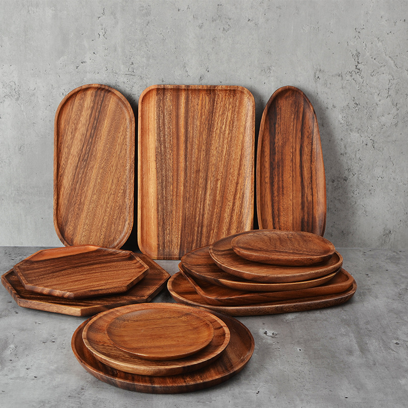 Solid Wood Carving Trays and Elegant Fruit Baskets for Long-Lasting Kitchen Utensils