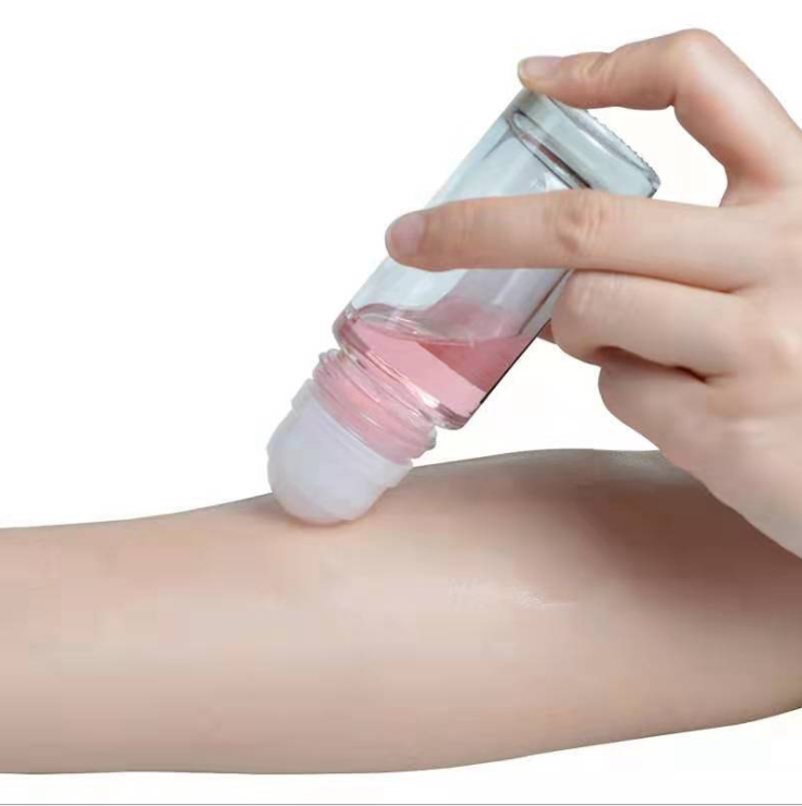 40ml 1.7oz Empty Roll On Bottle Clear Plastic Body Form Perfume Bottle