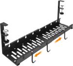 Retractable Clamp Mounted Cable Cord Organizer for Desk Wire Management Compact
